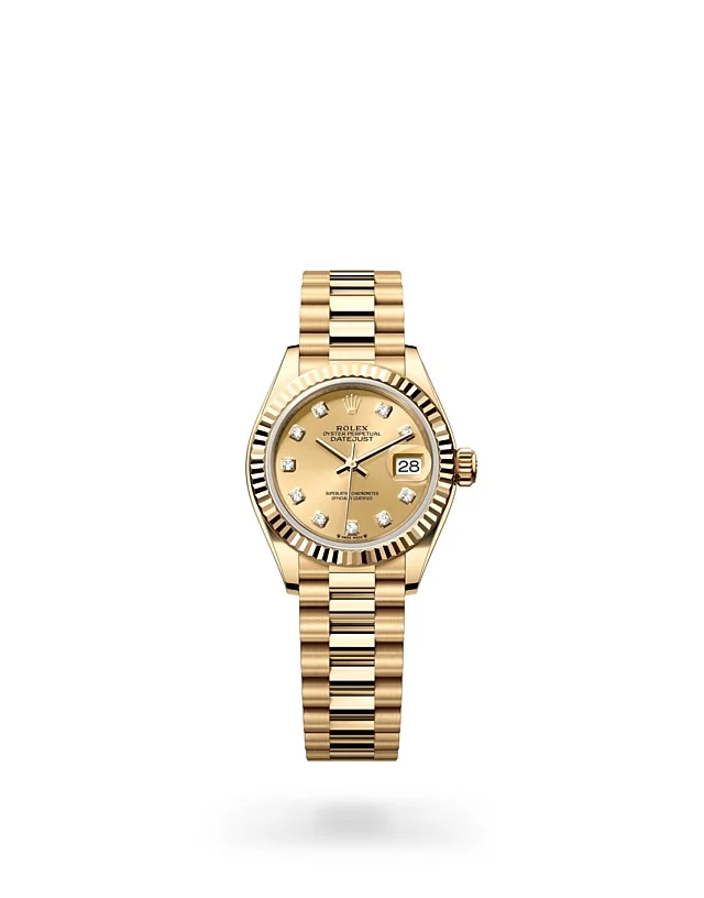 Rolex Lady-Datejust Oyster, 28 mm, Gelbgold - M279178-0017 at Huber Fine Watches & Jewellery