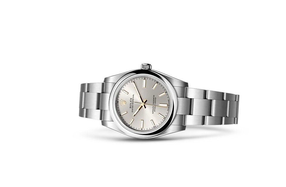 Rolex Oyster Perpetual Oyster, 34 mm, Edelstahl Oystersteel - M124200-0001 at Huber Fine Watches & Jewellery