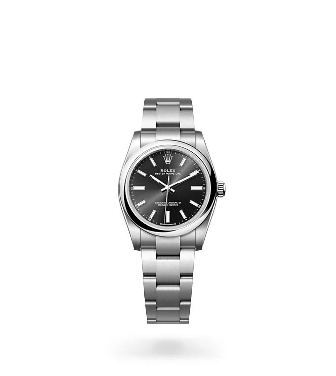 Rolex Oyster Perpetual Oyster, 34 mm, Edelstahl Oystersteel - M124200-0002 at Huber Fine Watches & Jewellery