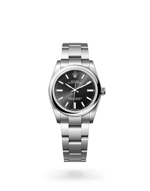 Rolex Oyster Perpetual Oyster, 34 mm, Edelstahl Oystersteel - M124200-0002 at Huber Fine Watches & Jewellery