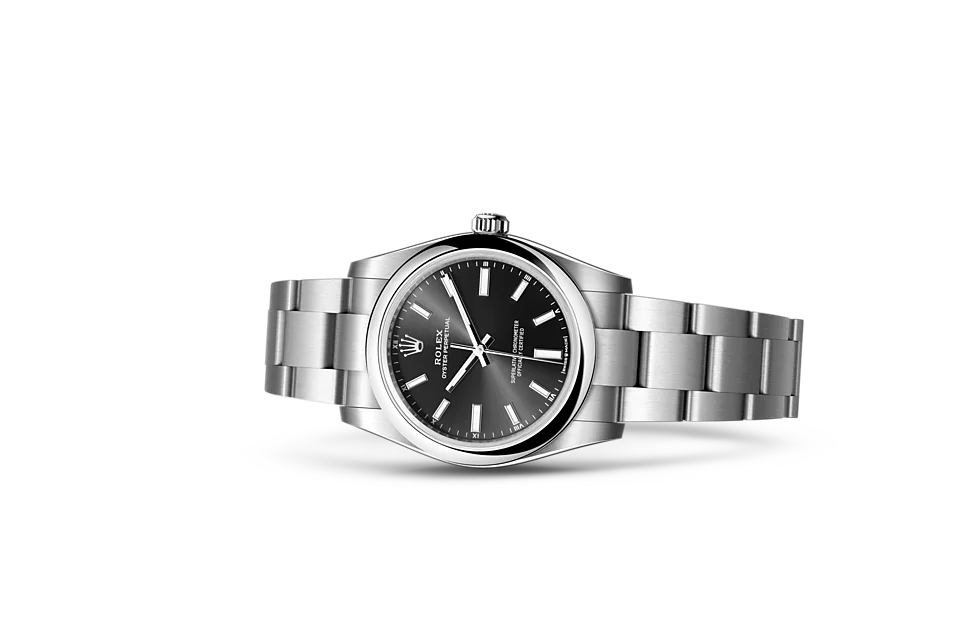 Rolex Oyster Perpetual Oyster, 34 mm, Edelstahl Oystersteel - M124200-0002 at Huber Fine Watches & Jewellery