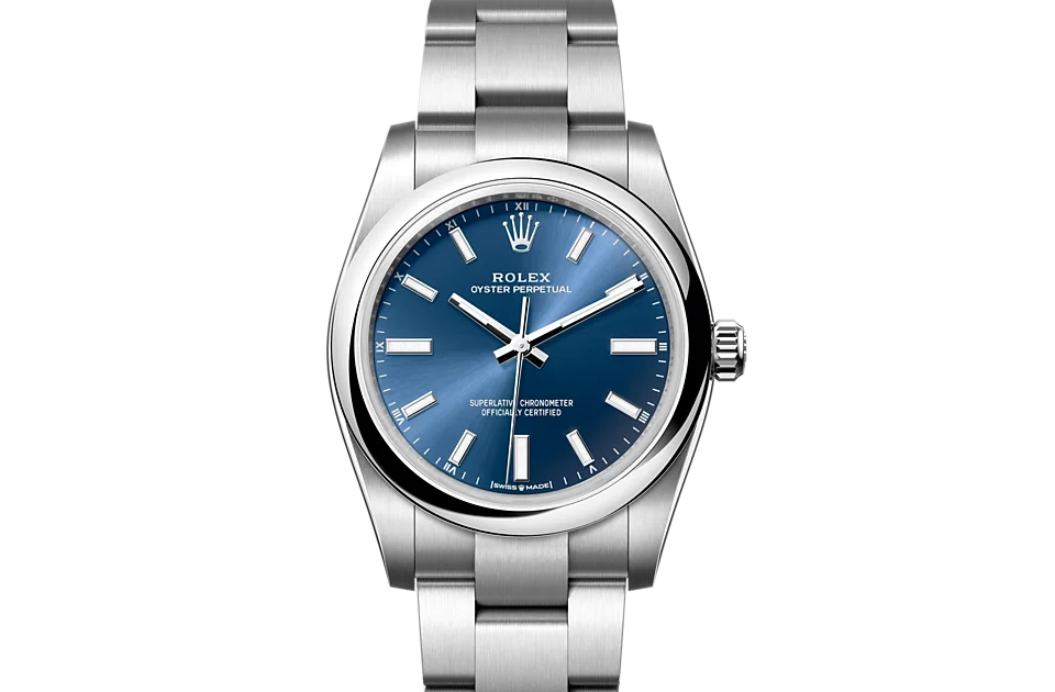 Rolex Oyster Perpetual Oyster, 34 mm, Edelstahl Oystersteel - M124200-0003 at Huber Fine Watches & Jewellery