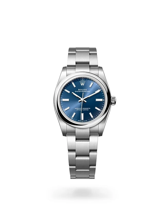 Rolex Oyster Perpetual Oyster, 34 mm, Edelstahl Oystersteel - M124200-0003 at Huber Fine Watches & Jewellery