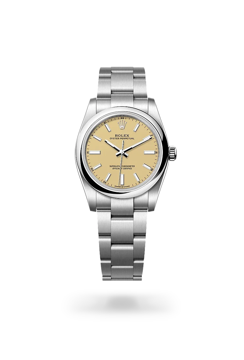 Rolex Oyster Perpetual Oyster, 34 mm, Edelstahl Oystersteel - M124200-0007 at Huber Fine Watches & Jewellery