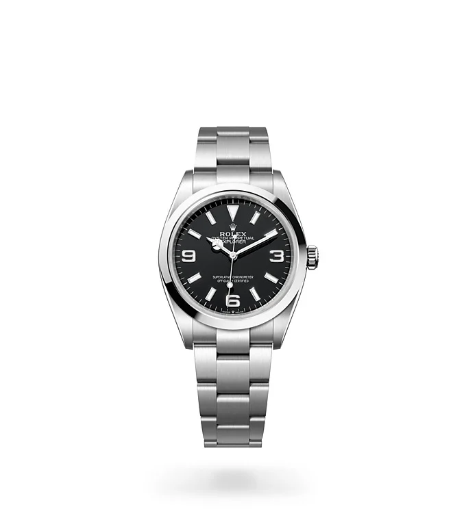 Rolex Explorer Oyster, 36 mm, Edelstahl Oystersteel - M124270-0001 at Huber Fine Watches & Jewellery