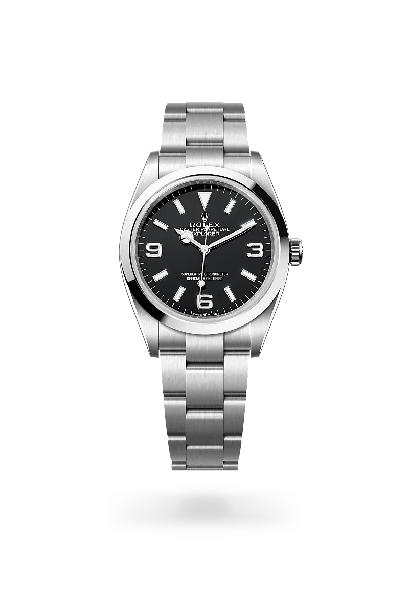 Rolex Explorer Oyster, 36 mm, Edelstahl Oystersteel - M124270-0001 at Huber Fine Watches & Jewellery