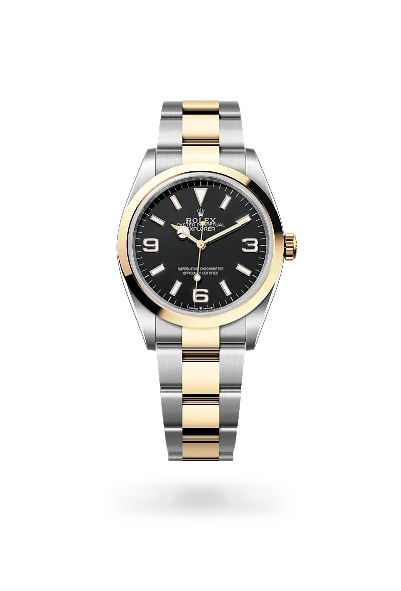 Rolex Explorer 36 in Rolesor gelb (Kombination aus Edelstahl Oystersteel und Gelbgold)