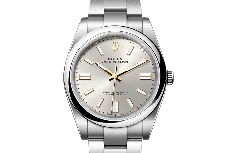 Rolex Oyster Perpetual Oyster, 41 mm, Edelstahl Oystersteel - M124300-0001 at Huber Fine Watches & Jewellery