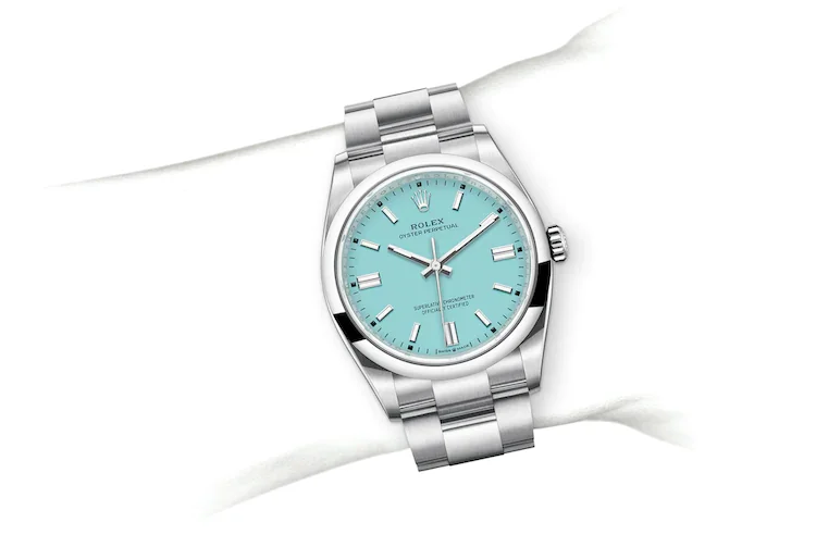 Rolex Oyster Perpetual Oyster, 36 mm, Edelstahl Oystersteel - M126000-0006 at Huber Fine Watches & Jewellery