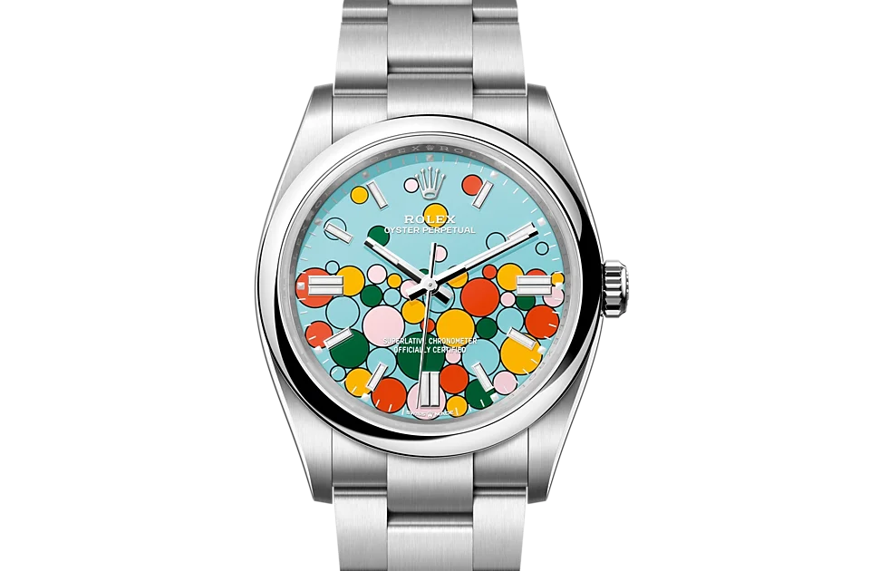 Rolex Oyster Perpetual Oyster, 36 mm, Edelstahl Oystersteel - M126000-0009 at Huber Fine Watches & Jewellery