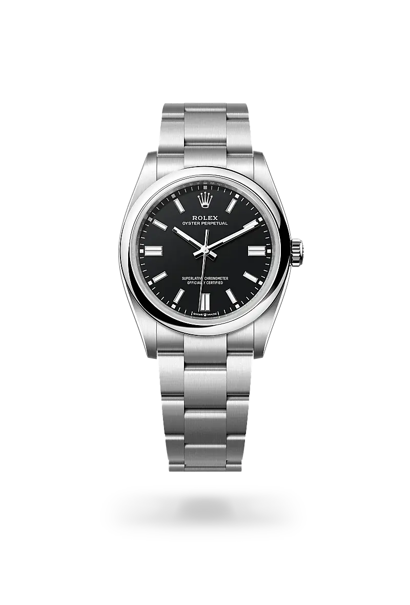 Rolex Oyster Perpetual Oyster, 36 mm, Edelstahl Oystersteel - M126000-0014 at Huber Fine Watches & Jewellery