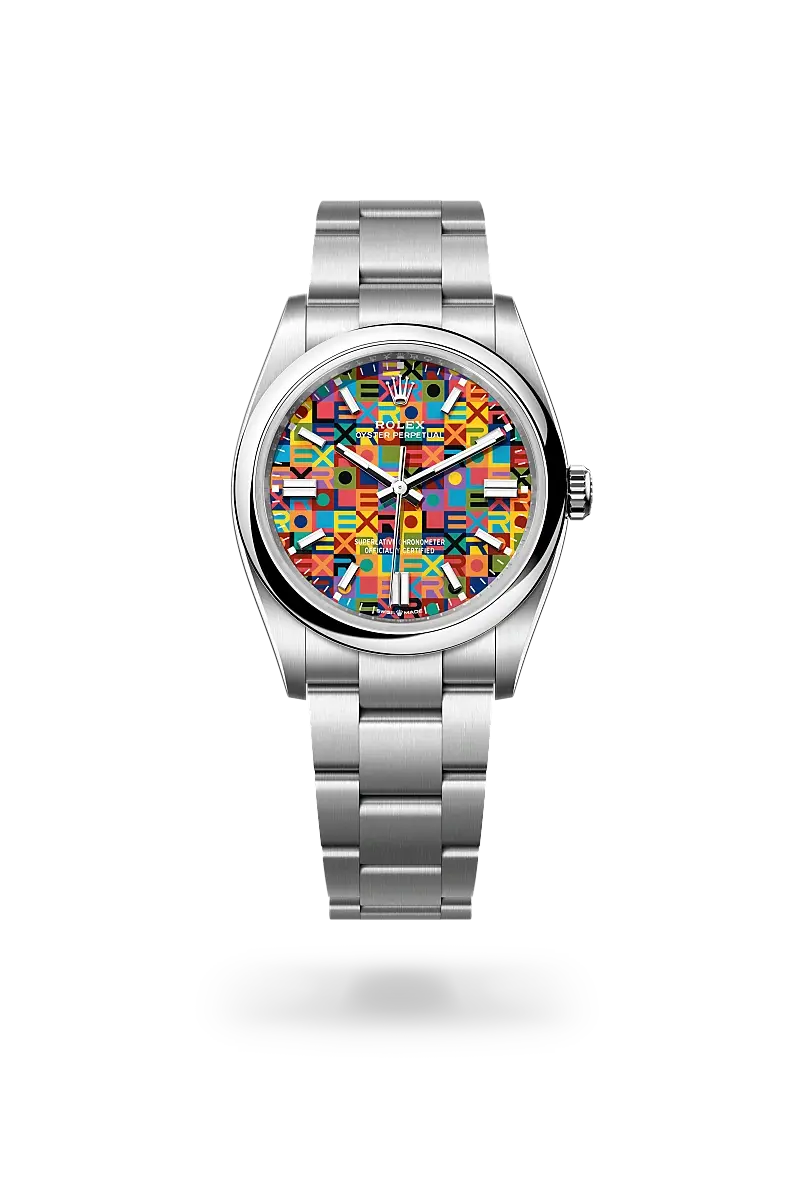 Rolex Oyster Perpetual Oyster, 36 mm, Edelstahl Oystersteel - M126000-0016 at Huber Fine Watches & Jewellery