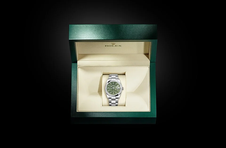 Rolex Datejust Oyster, 36 mm, Edelstahl Oystersteel - M126200-0020 at Huber Fine Watches & Jewellery