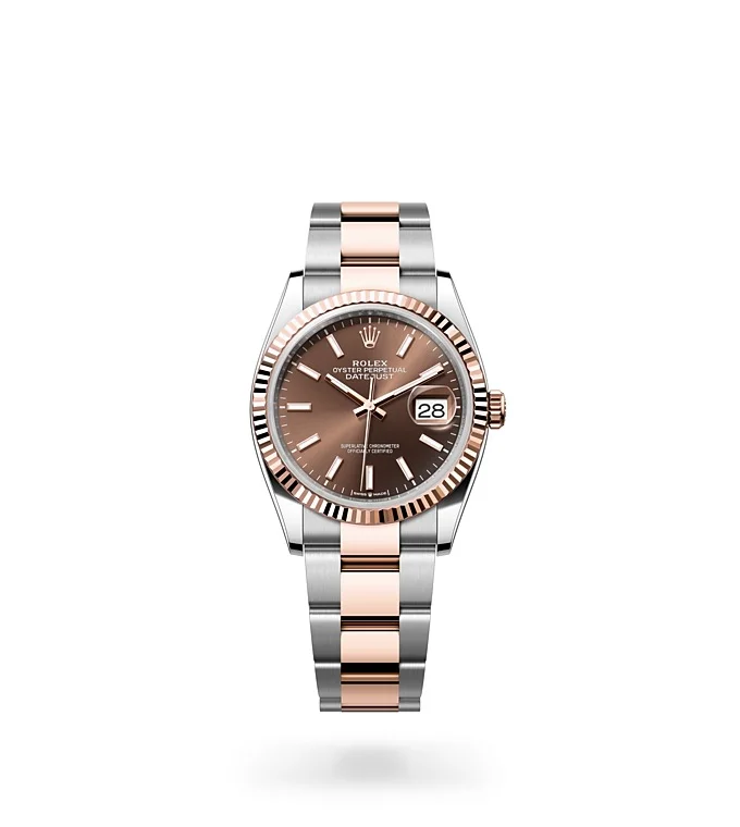 Rolex Datejust Oyster, 36 mm, Edelstahl Oystersteel und Everose-Gold - M126231-0044 at Huber Fine Watches & Jewellery