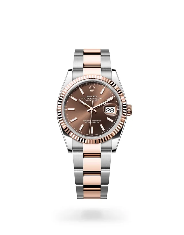 Rolex Datejust Oyster, 36 mm, Edelstahl Oystersteel und Everose-Gold - M126231-0044 at Huber Fine Watches & Jewellery