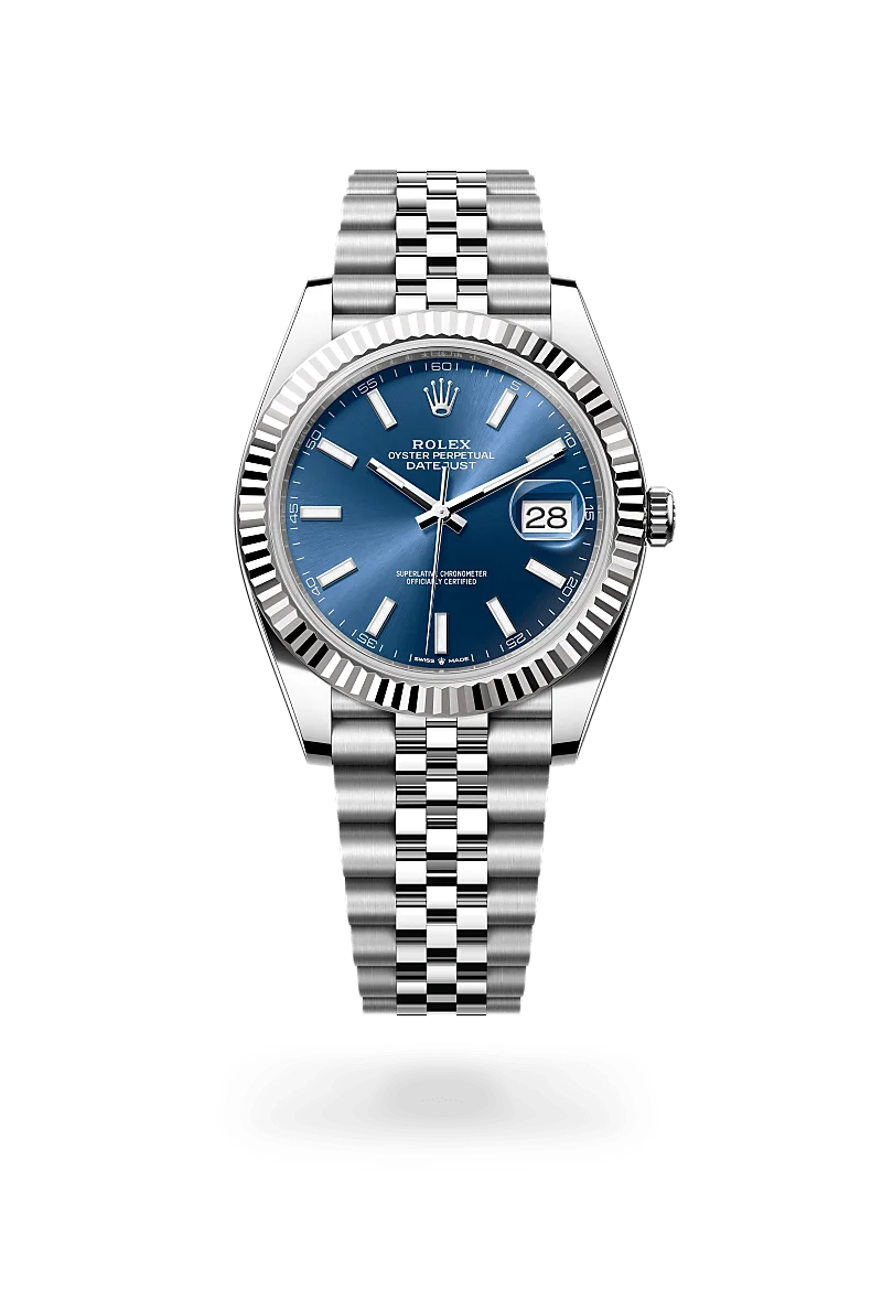 Rolex Datejust Oyster, 41 mm, Edelstahl Oystersteel und Weißgold - M126334-0002 at Huber Fine Watches & Jewellery