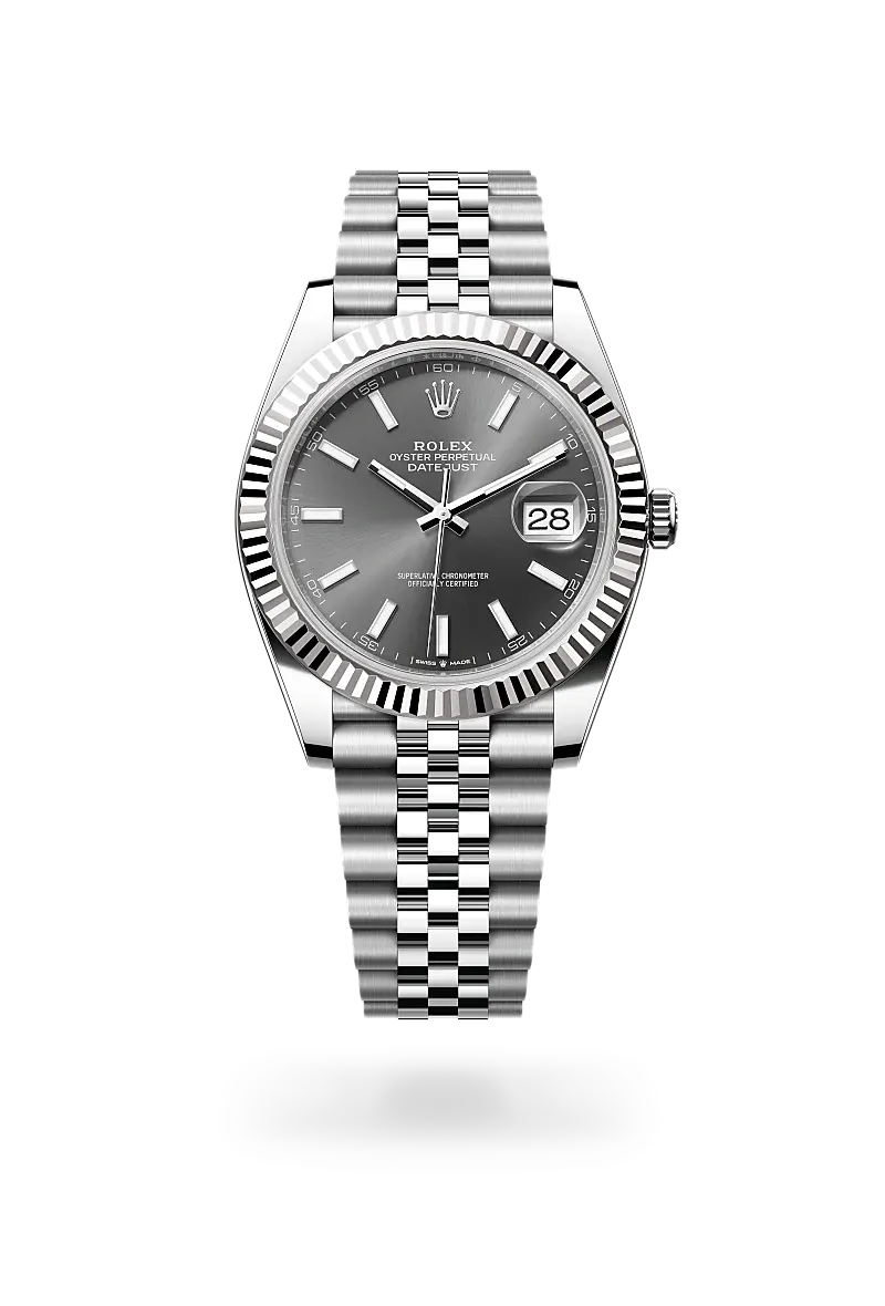 Rolex Datejust Oyster, 41 mm, Oystersteel and white gold - M126334-0014 at Huber Fine Watches & Jewellery