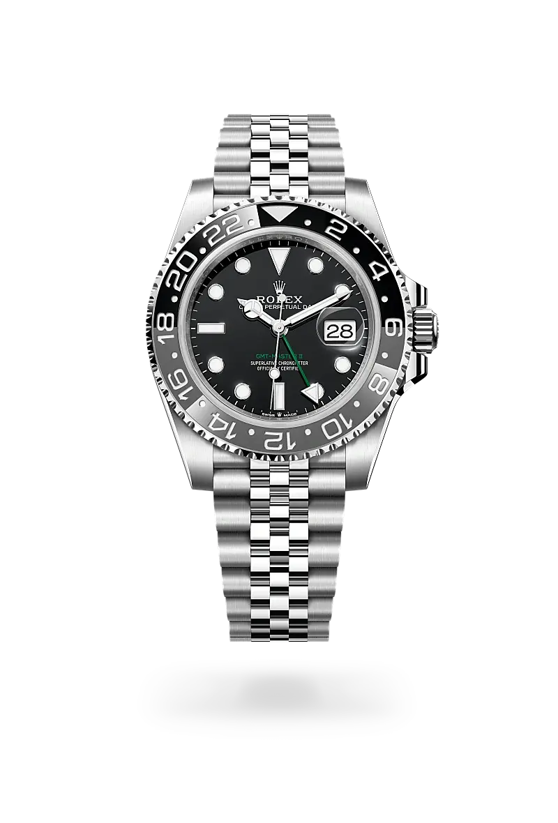 Rolex GMT-Master II Oyster, 40 mm, Edelstahl Oystersteel - M126710GRNR-0003 at Huber Fine Watches & Jewellery