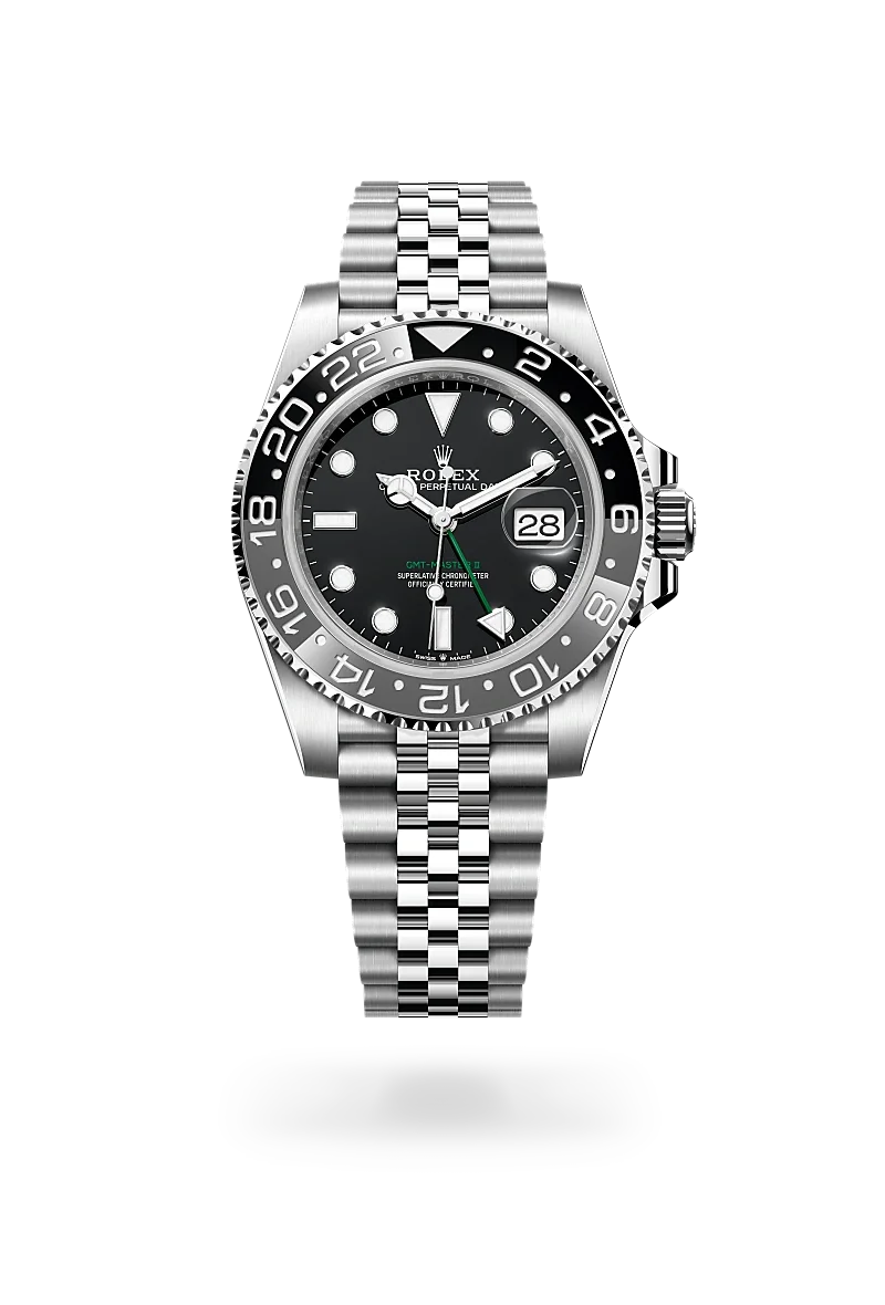 Rolex GMT-Master II Oyster, 40 mm, Edelstahl Oystersteel - M126710GRNR-0003 at Huber Fine Watches & Jewellery