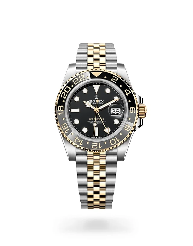 Rolex GMT-Master II Oyster, 40 mm, Edelstahl Oystersteel und Gelbgold - M126713GRNR-0001 at Huber Fine Watches & Jewellery