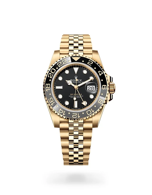 Rolex GMT-Master II Oyster, 40 mm, Gelbgold - M126718GRNR-0001 at Huber Fine Watches & Jewellery