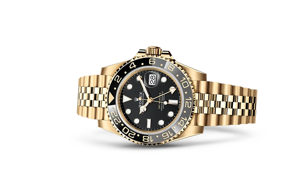 Rolex GMT-Master II Oyster, 40 mm, Gelbgold - M126718GRNR-0001 at Huber Fine Watches & Jewellery