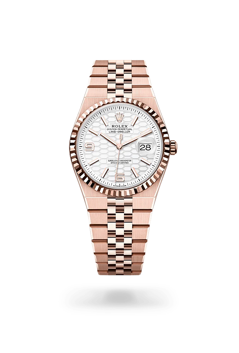 Rolex Land-Dweller Oyster, 36 mm, Everose gold - M127235-0001 at Huber Fine Watches & Jewellery