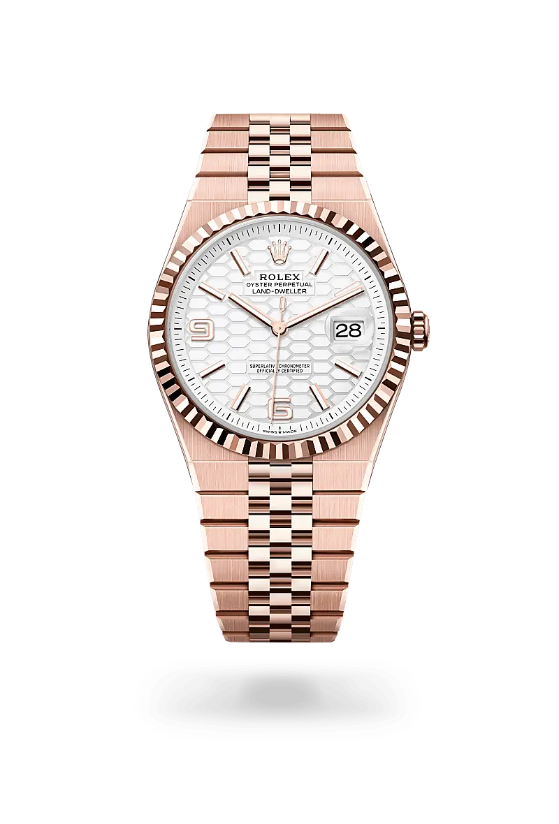 Rolex Land-Dweller Oyster, 40 mm, Everose-Gold - M127335-0001 at Huber Fine Watches & Jewellery