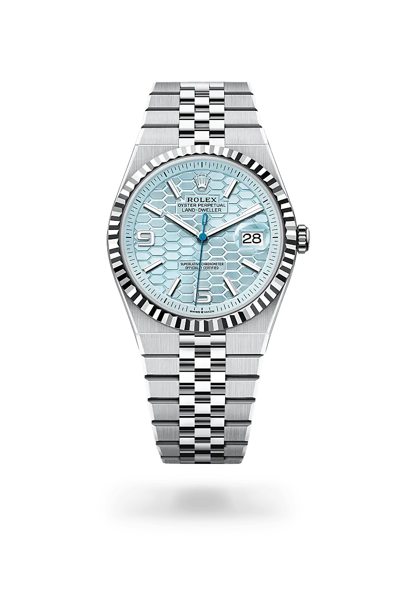 Rolex Land-Dweller Oyster, 40 mm, Platin - M127336-0001 at Huber Fine Watches & Jewellery