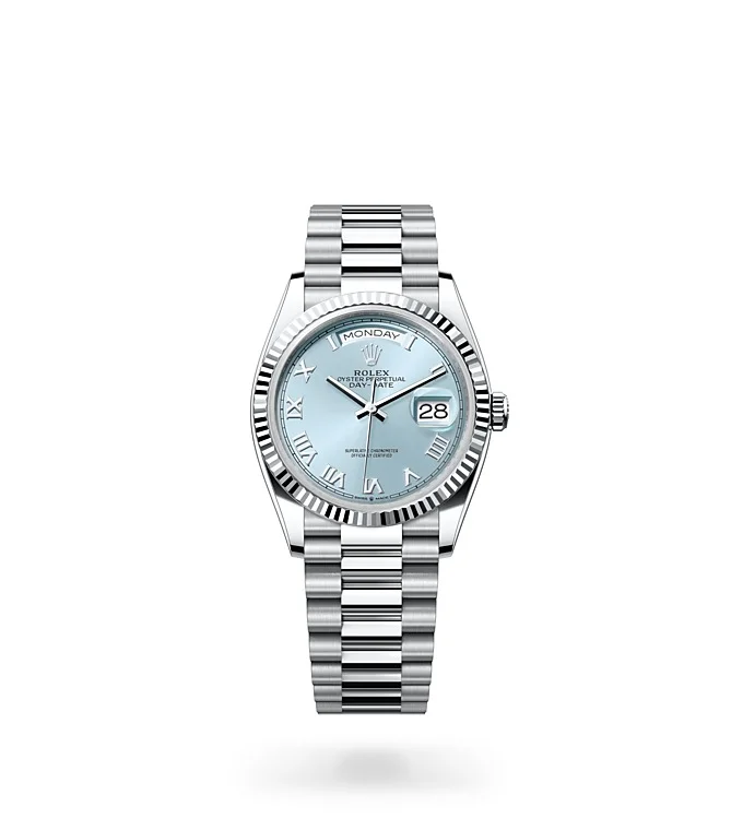 Rolex Day-Date Oyster, 36 mm, Platin - M128236-0008 at Huber Fine Watches & Jewellery