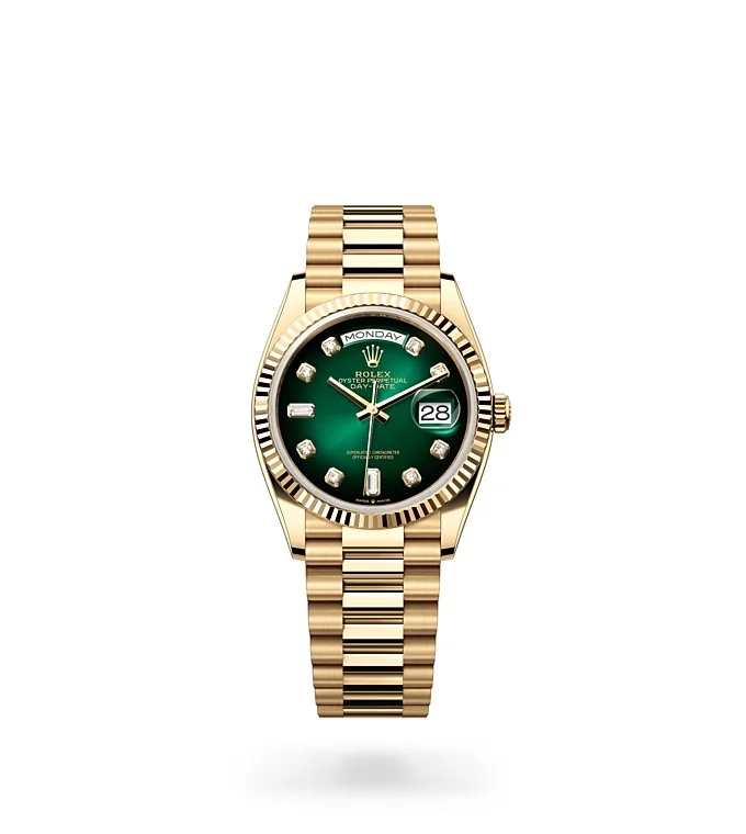 Rolex Day-Date Oyster, 36 mm, Gelbgold - M128238-0069 at Huber Fine Watches & Jewellery