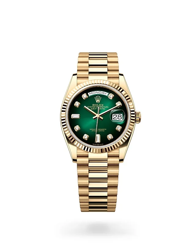 Rolex Day-Date Oyster, 36 mm, Gelbgold - M128238-0069 at Huber Fine Watches & Jewellery