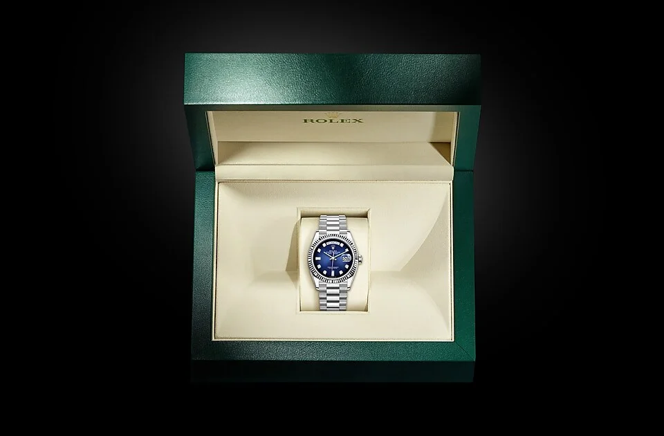 Rolex Day-Date Oyster, 36 mm, Weißgold - M128239-0023 at Huber Fine Watches & Jewellery