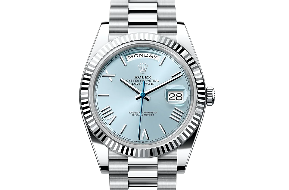 Rolex Day-Date Oyster, 40 mm, Platin - M228236-0012 at Huber Fine Watches & Jewellery
