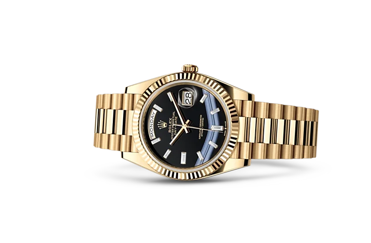 Rolex day date best sale yellow gold black dial