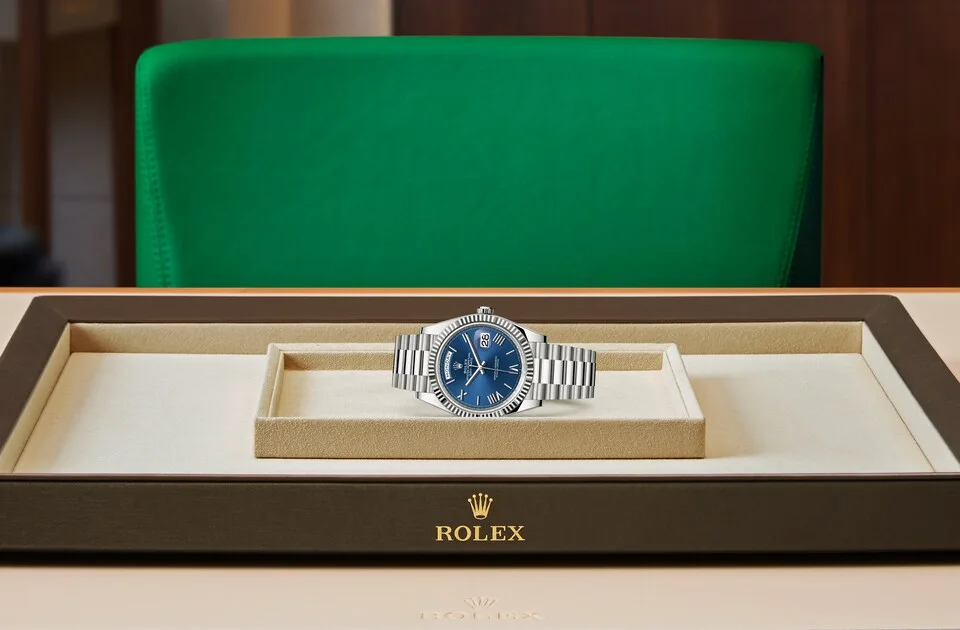 Rolex Day-Date Oyster, 40 mm, Weißgold - M228239-0007 at Huber Fine Watches & Jewellery