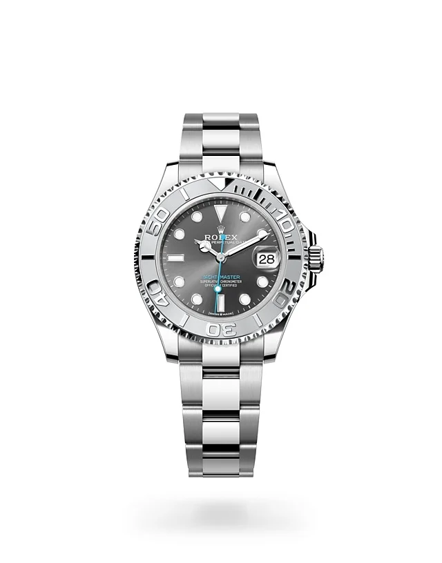 Rolex Yacht-Master Oyster, 37 mm, Edelstahl Oystersteel und Platin - M268622-0002 at Huber Fine Watches & Jewellery