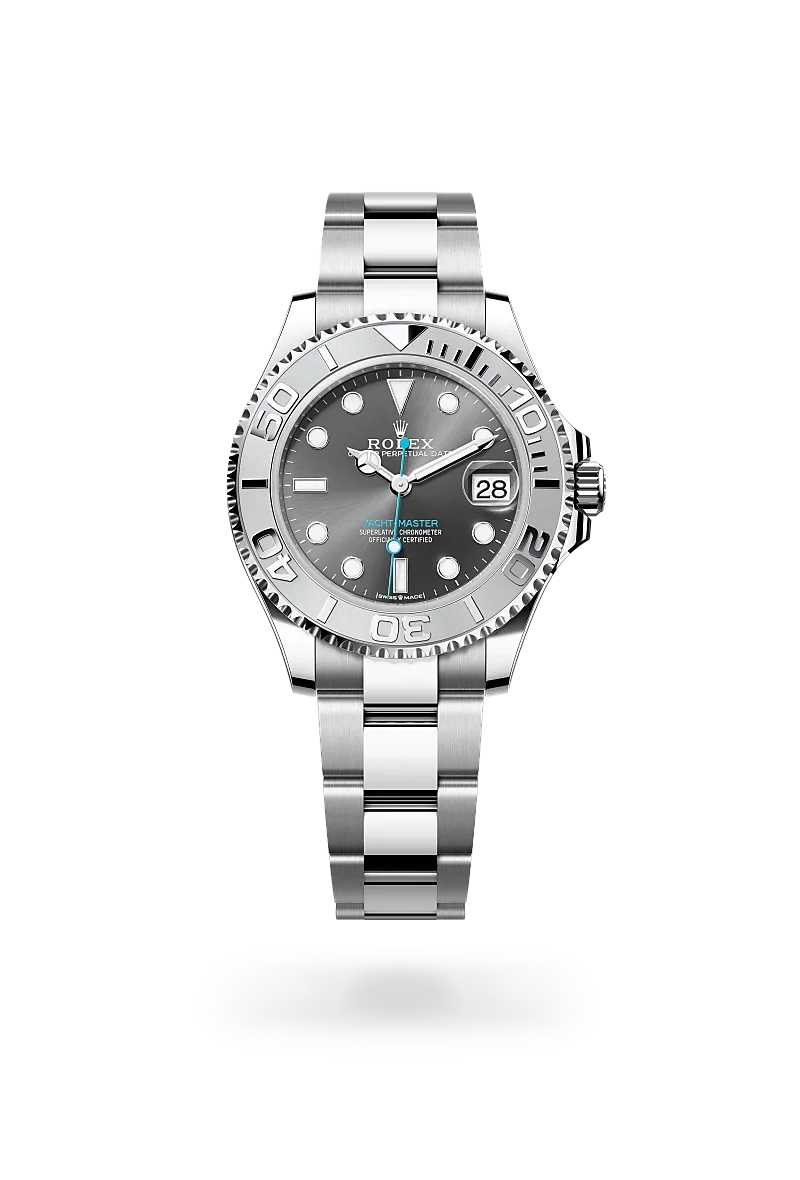 Rolex Yacht-Master Oyster, 37 mm, Edelstahl Oystersteel und Platin - M268622-0002 at Huber Fine Watches & Jewellery