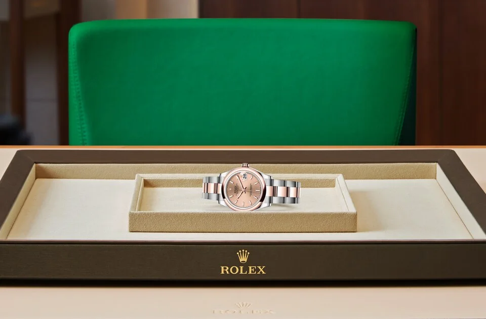 Rolex Datejust Oyster, 31 mm, Edelstahl Oystersteel und Everose-Gold - M278241-0009 at Huber Fine Watches & Jewellery