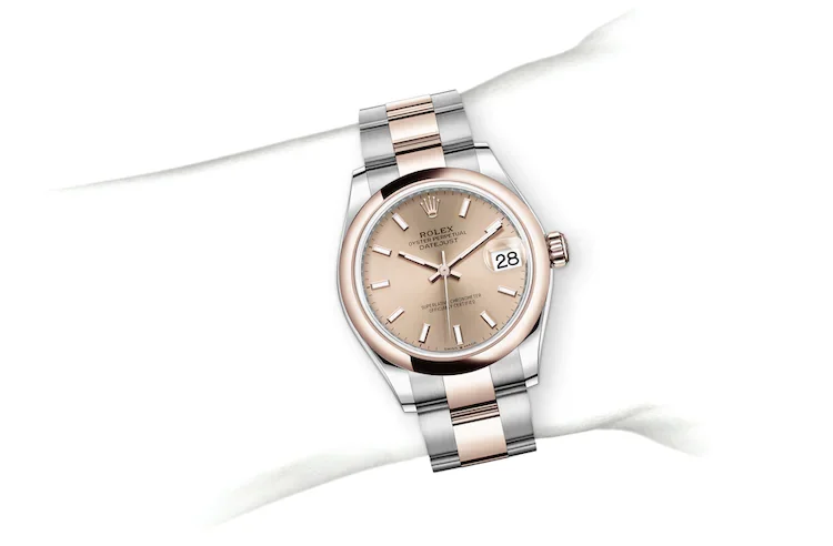 Rolex Datejust Oyster, 31 mm, Edelstahl Oystersteel und Everose-Gold - M278241-0009 at Huber Fine Watches & Jewellery