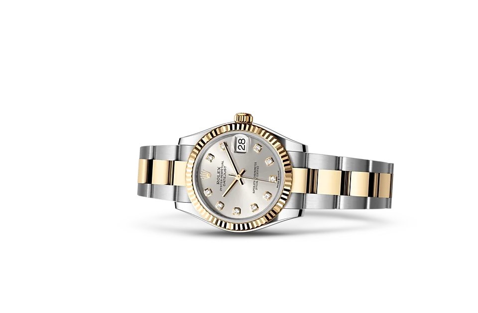 Rolex Datejust Oyster, 31 mm, Edelstahl Oystersteel und Gelbgold - M278273-0019 at Huber Fine Watches & Jewellery
