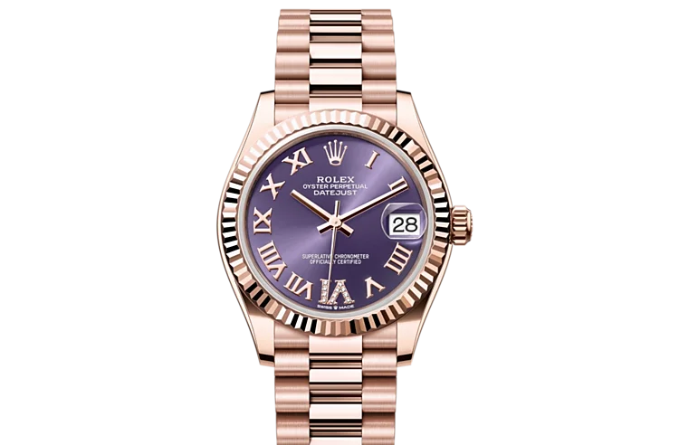Oyster perpetual datejust outlet 31 rose gold