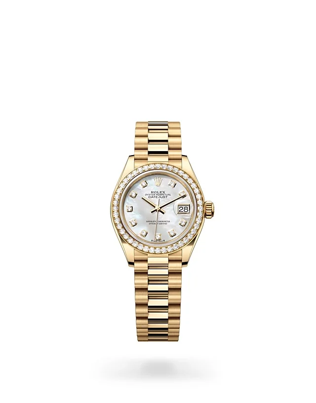 Rolex Lady-Datejust Oyster, 28 mm, Gelbgold mit Diamanten - M279138RBR-0015 at Huber Fine Watches & Jewellery