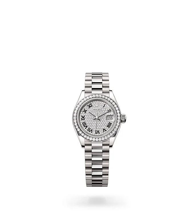 Rolex Lady-Datejust Oyster, 28 mm, Weißgold mit Diamanten - M279139RBR-0014 at Huber Fine Watches & Jewellery