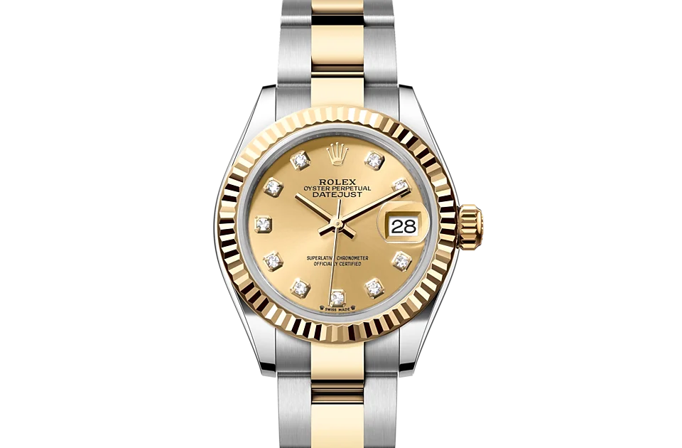 Rolex Lady-Datejust Oyster, 28 mm, Edelstahl Oystersteel und Gelbgold - M279173-0012 at Huber Fine Watches & Jewellery
