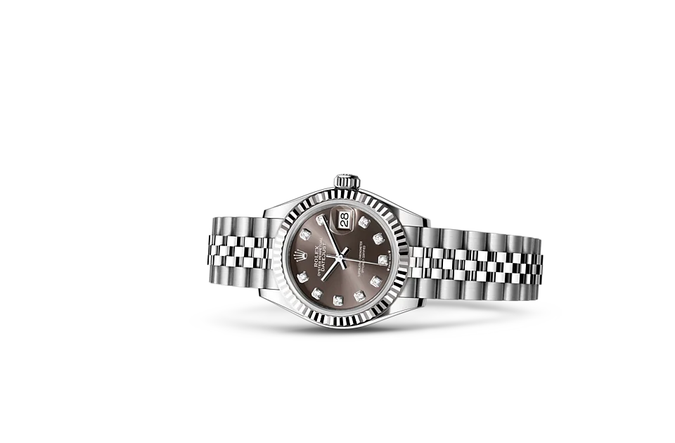 Rolex Lady-Datejust Oyster, 28 mm, Edelstahl Oystersteel und Weißgold - M279174-0015 at Huber Fine Watches & Jewellery