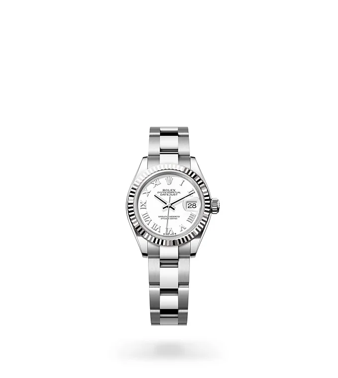 Rolex Lady-Datejust Oyster, 28 mm, Edelstahl Oystersteel und Weißgold - M279174-0020 at Huber Fine Watches & Jewellery