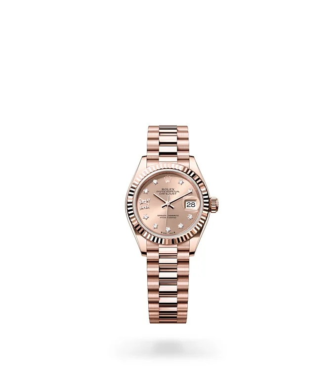 Rolex Lady-Datejust Oyster, 28 mm, Everose-Gold - M279175-0029 at Huber Fine Watches & Jewellery