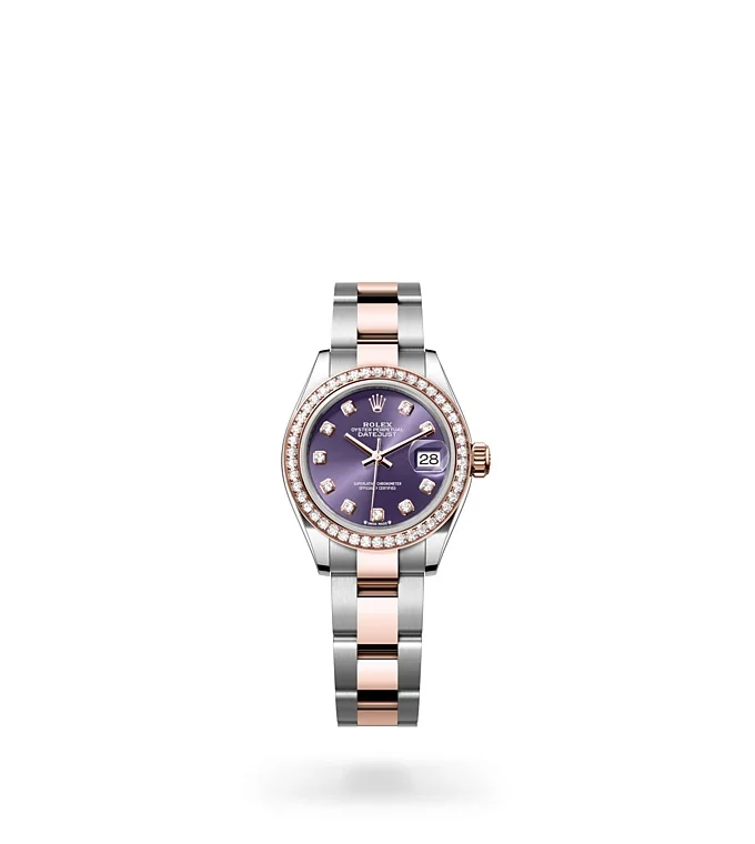 Rolex Lady-Datejust Oyster, 28 mm, Edelstahl Oystersteel und Everose-Gold mit Diamanten - M279381RBR-0016 at Huber Fine Watches & Jewellery