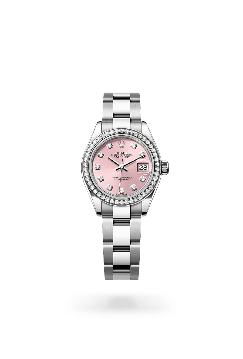 Rolex Lady-Datejust Oyster, 28 mm, Oystersteel, white gold and diamonds - M279384RBR-0004 at Huber Fine Watches & Jewellery